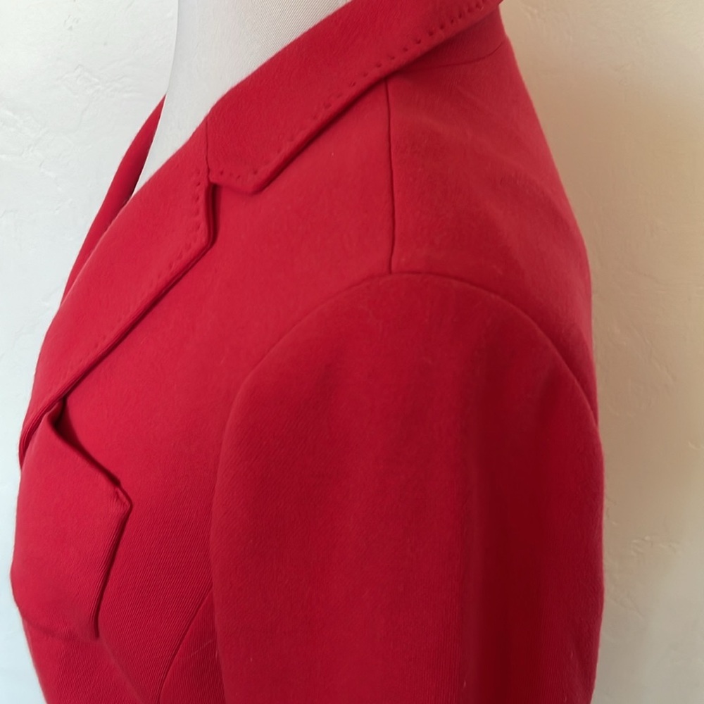 Talbots Aberdeen Red Fully Lined Cotten Blend Blazer Size 10P - Picture 5 of 11